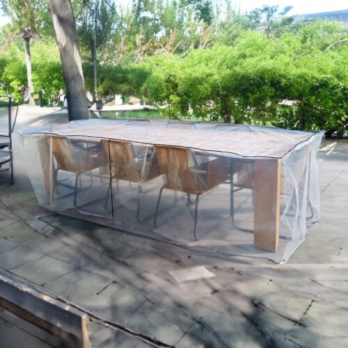 rectengular table and chair protection cover