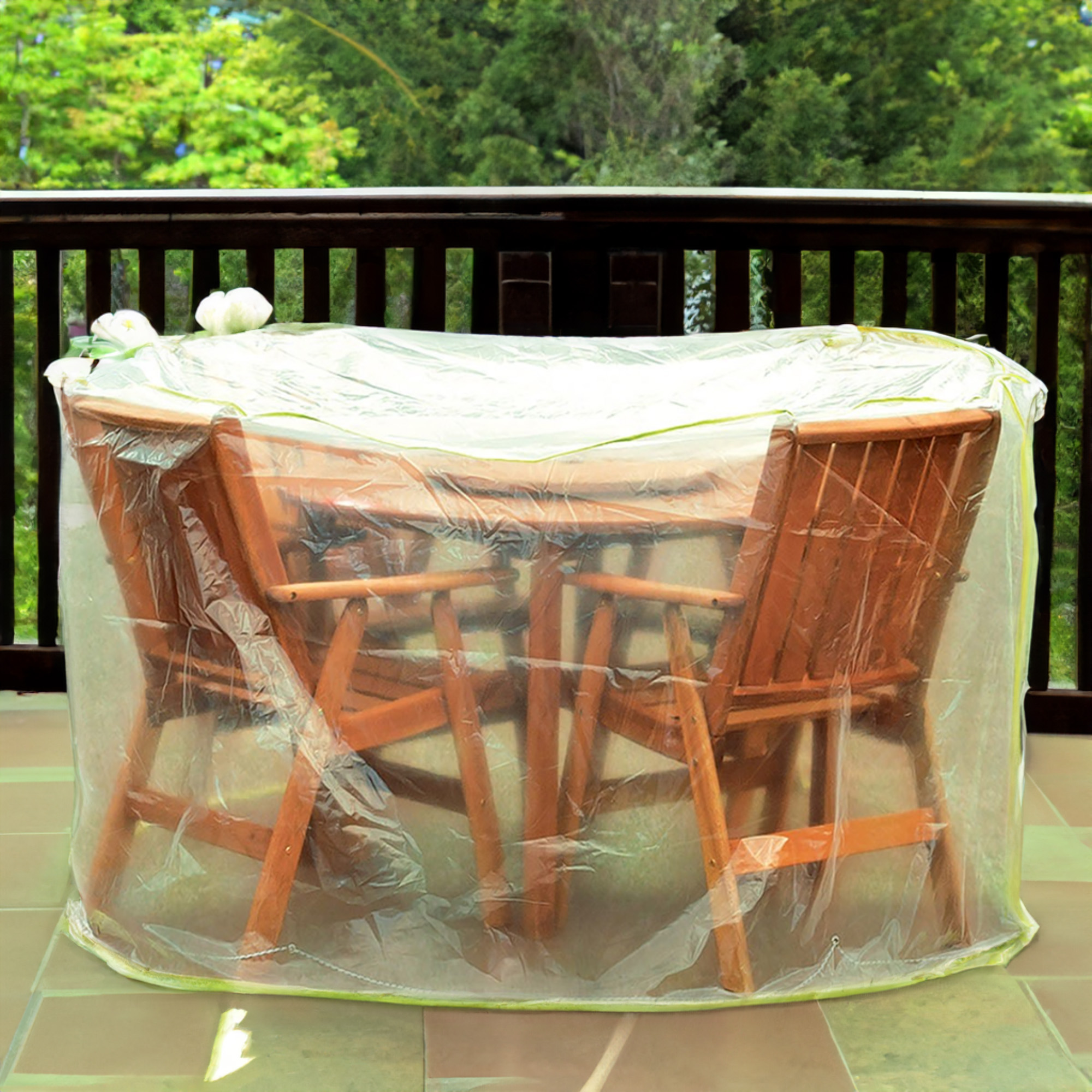 clear furniture protection cover for round table