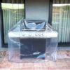 Transparent UV Resistant Gas Grill with Countertop Cover for Outdoor Use