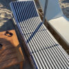 black white sunbed cushion