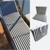 Sunbed Chaise Cushion and Zippered Beach Bag with Striped Pattern Combo: 4-in-1 Multi-Purpose Beach Tote