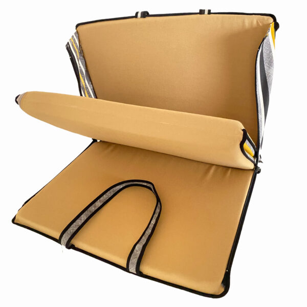 foldable sunbed cushion converts to beach bag