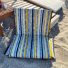 sunbed cushion folded as a seat