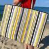 carrying sunbed cushion and beach bag combo