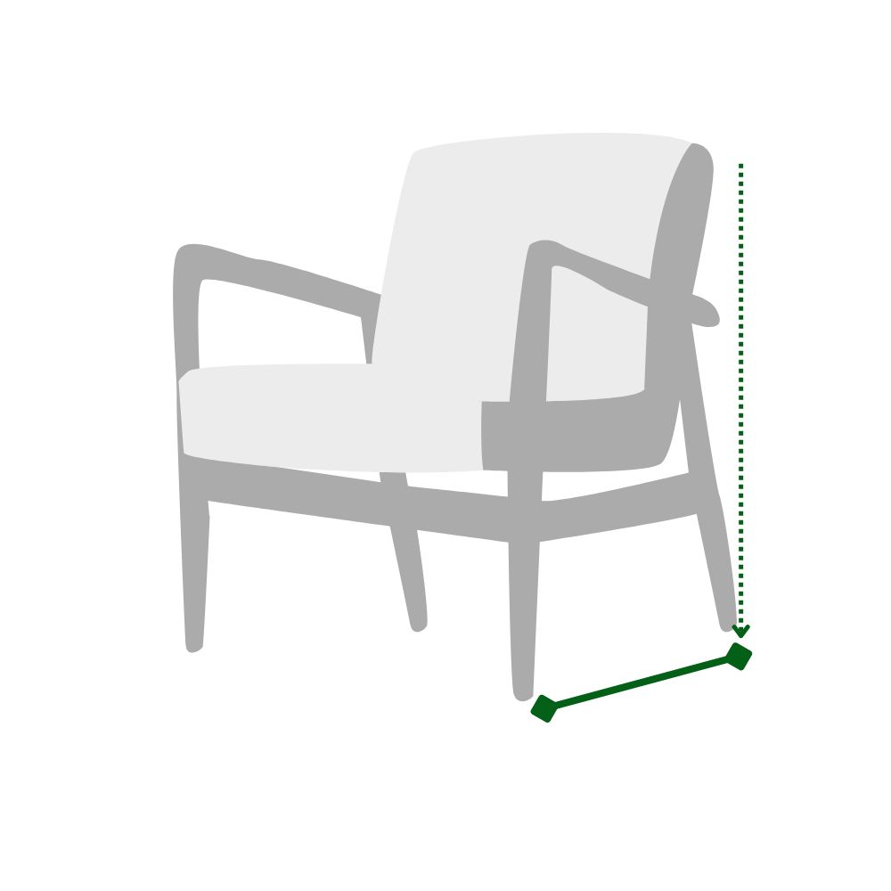 how to measure a single seat furniture depth