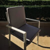 chair cushion in gray on chair