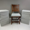 single seat chair pad gray stripes in bulk