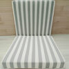 chair cushion set of 2 cushions gray with gray white stripes