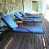 chaise lounge cushions in blue
