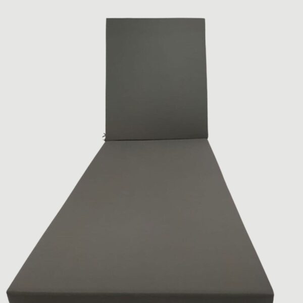 chaise lounge cushion front view in gray