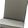 gray chair pad with seat and back cushion