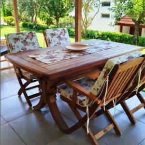 Furniture set cushions and a table runner