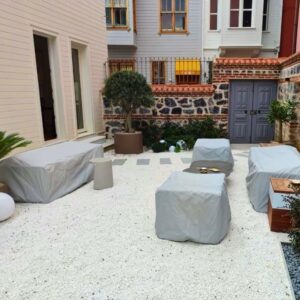 patio furniture set cover from fabric material
