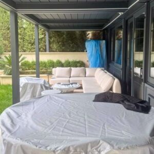 fabric round shape furniture cover