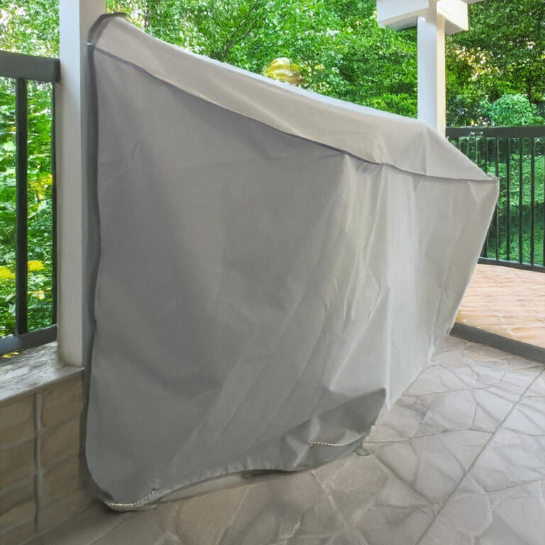 allweather resistant canvas bike cover in gray