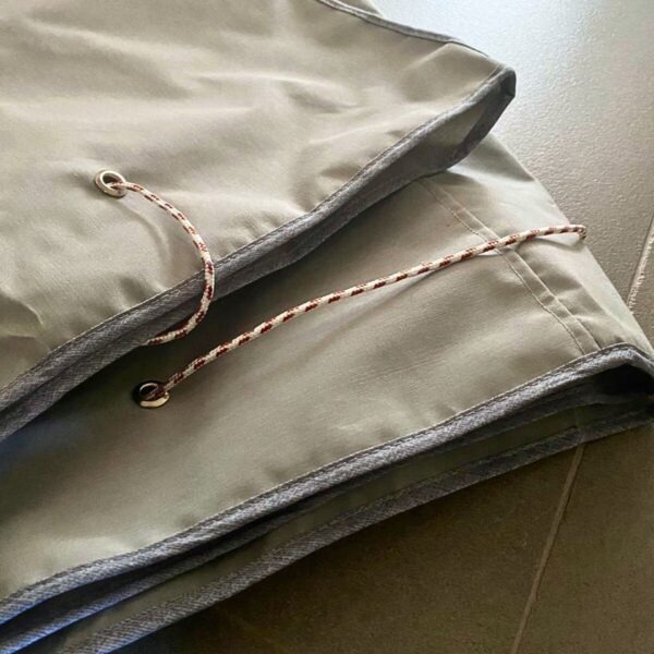 canvas protection cover drawstrings detailed view