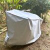canvas gray bike protection cover outside