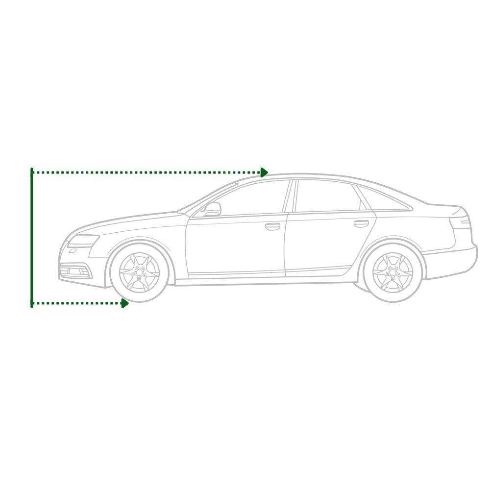 Height measurement of the car