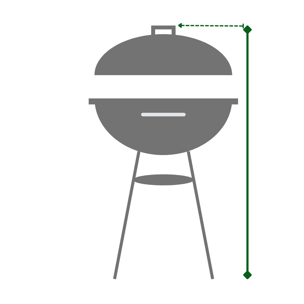 how to measure charcoal grill height