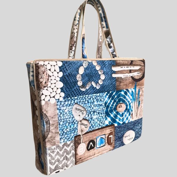 sun lounge cushion and beach bag convertible beach bag in beach pattern