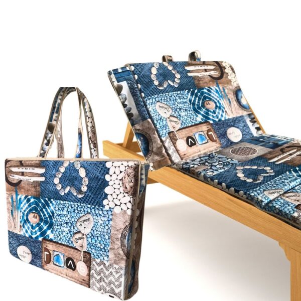 sun lounge cushion and beach bag combo 2 in one