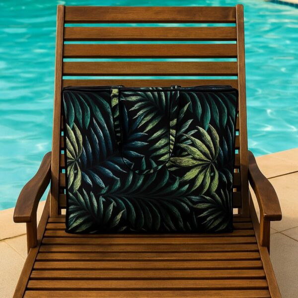 Tropical Pattern Beach Tote That Converts to a Sun Cushion