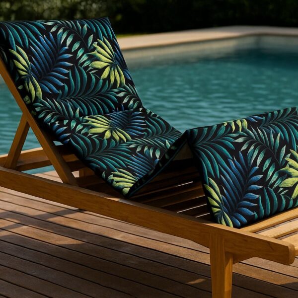 Vibrant Tropical Leaf Pattern 2-in-1 Beach Bag and Cushion
