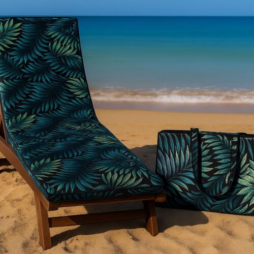 sun lounger cushion and convertible beach bag