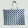 beach tote with moroccon pattern front view