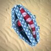 Beach tote with essentials inside