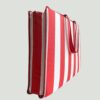 Stylish Red White Striped Beach Tote Bag