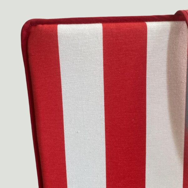 Red White Stripe Chaise Cushion Beach Bag Pattern View