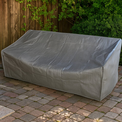 outdoor furniture tarp cover for 3 seater sofa in the patio