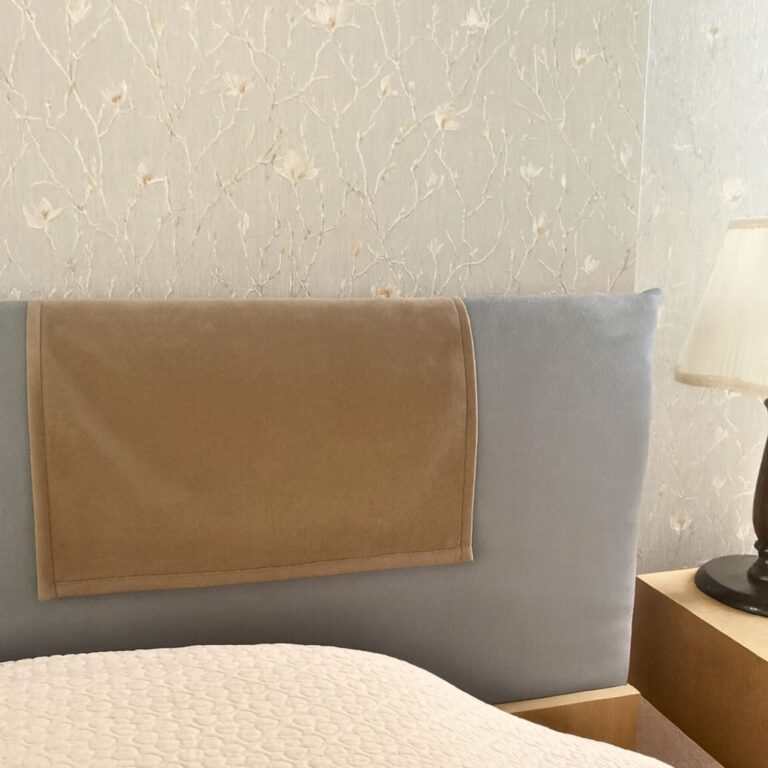 suede fabric bed headrest cover