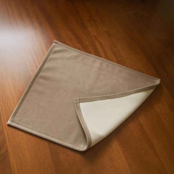 Soft suede sofa protector placed on armrest to prevent stains