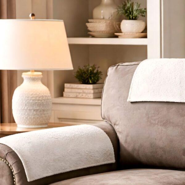 paw-friendly-fabric-sofa-cover-offwhite (11 ) Scratch and wear resistant elegant sofa armrest and headrest covers in offwhite color